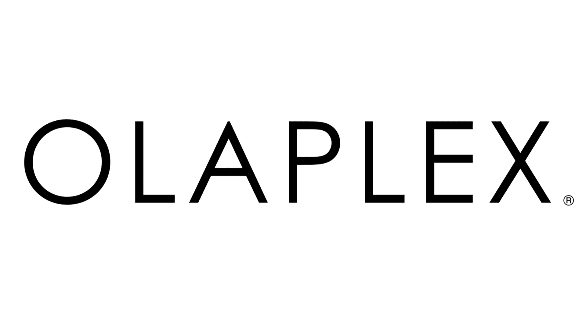 Olaplex logo with black text on a white background.